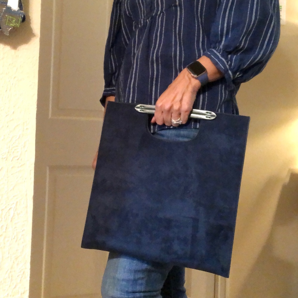 Faux suede bag from Neiman Marcus